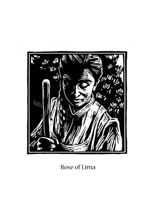 St. Rose of Lima - Holy Card