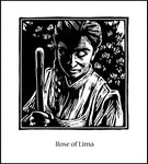 Wood Plaque - St. Rose of Lima by J. Lonneman