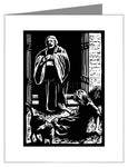 Custom Text Note Card - St. Lazarus and Rich Man by J. Lonneman