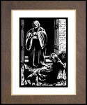 Wood Plaque Premium - St. Lazarus and Rich Man by J. Lonneman