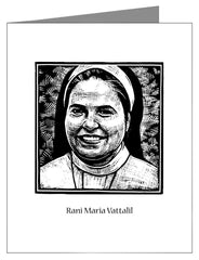 Custom Text Note Card - St. Rani Maria Vattalil by J. Lonneman