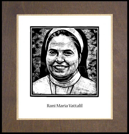 St. Rani Maria Vattalil - Wood Plaque Premium