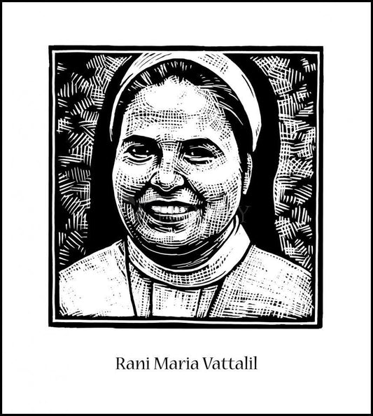 St. Rani Maria Vattalil - Wood Plaque