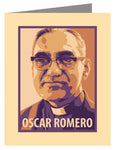 Custom Text Note Card - St. Oscar Romero by J. Lonneman
