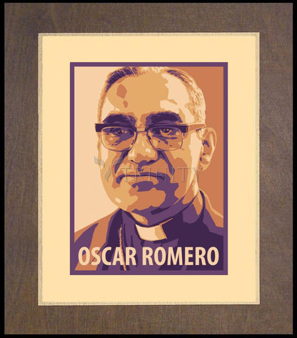 St. Oscar Romero - Wood Plaque Premium by Julie Lonneman - Trinity Stores