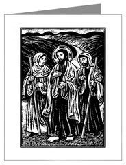 Custom Text Note Card - Road to Emmaus by J. Lonneman