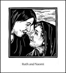 Wood Plaque - St. Ruth and Naomi by J. Lonneman