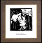 Wood Plaque Premium - St. Ruth and Naomi by J. Lonneman