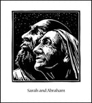 Wood Plaque - Sarah and Abraham by J. Lonneman