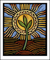 Wood Plaque - Easter Seedling by J. Lonneman