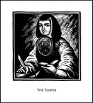 Wood Plaque - Sor Juana Inés de la Cruz by J. Lonneman
