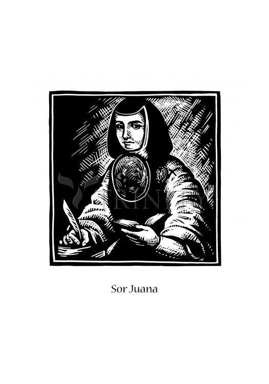 Sor Juana Inés de la Cruz - Holy Card by Julie Lonneman - Trinity Stores