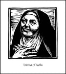 Wood Plaque - St. Teresa of Avila by J. Lonneman