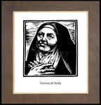 Wood Plaque Premium - St. Teresa of Avila by J. Lonneman