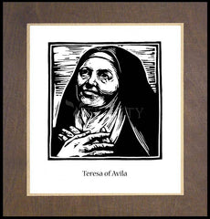 Wood Plaque Premium - St. Teresa of Avila by J. Lonneman