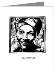 Custom Text Note Card - Sr. Thea Bowman by J. Lonneman