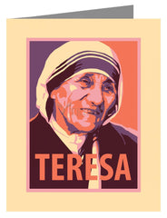 Custom Text Note Card - St. Teresa of Calcutta by J. Lonneman