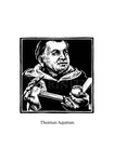 Holy Card - St. Thomas Aquinas by J. Lonneman