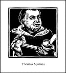 Wood Plaque - St. Thomas Aquinas by J. Lonneman