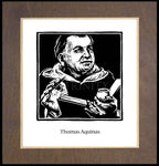 Wood Plaque Premium - St. Thomas Aquinas by J. Lonneman