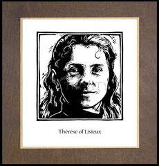 Wood Plaque Premium - St. Thérèse of Lisieux by J. Lonneman