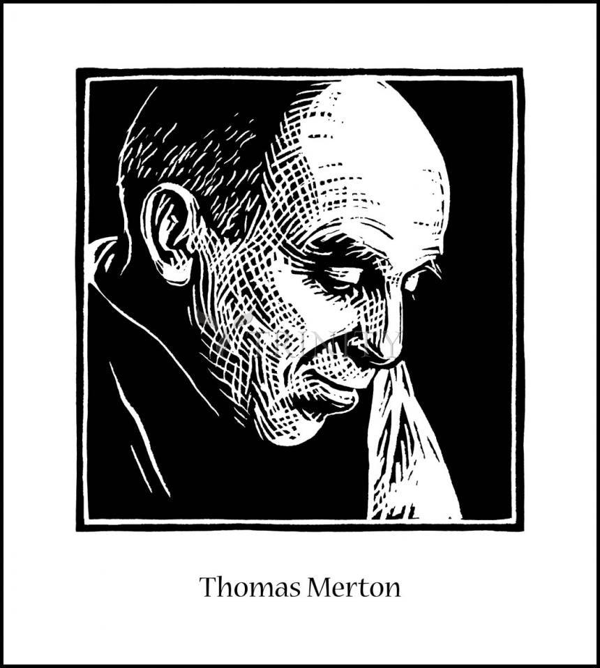 Thomas Merton - Wood Plaque by Julie Lonneman - Trinity Stores