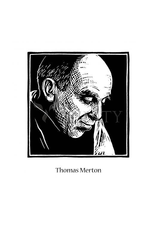 Thomas Merton - Holy Card by Julie Lonneman - Trinity Stores