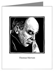 Custom Text Note Card - Thomas Merton by J. Lonneman