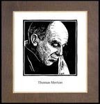 Wood Plaque Premium - Thomas Merton by J. Lonneman
