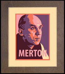 Wood Plaque Premium - Thomas Merton by J. Lonneman