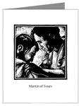 Custom Text Note Card - St. Martin of Tours by J. Lonneman