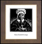 Wood Plaque Premium - Ven. Mary Elizabeth Lange by J. Lonneman