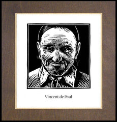 Wood Plaque Premium - St. Vincent de Paul by J. Lonneman