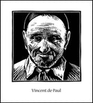 Wood Plaque - St. Vincent de Paul by J. Lonneman