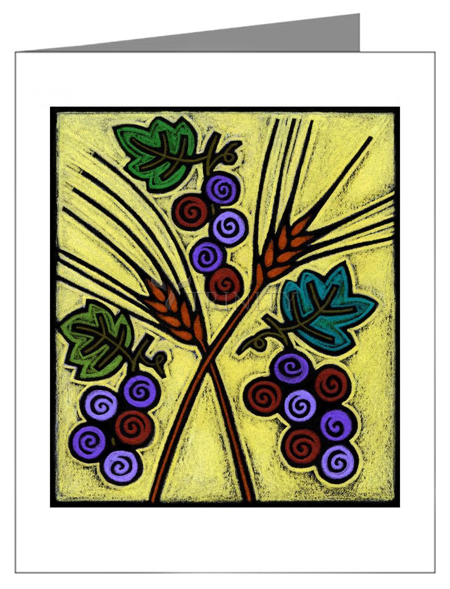 Wheat and Grapes - Note Card Custom Text