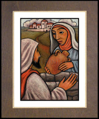 Wood Plaque Premium - Lent, 3rd Sunday - Woman at the Well by J. Lonneman