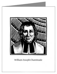 Custom Text Note Card - Bl. William Joseph Chaminade by J. Lonneman