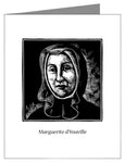 Custom Text Note Card - St. Marguerite d'Youville by J. Lonneman
