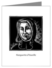 Custom Text Note Card - St. Marguerite d'Youville by J. Lonneman