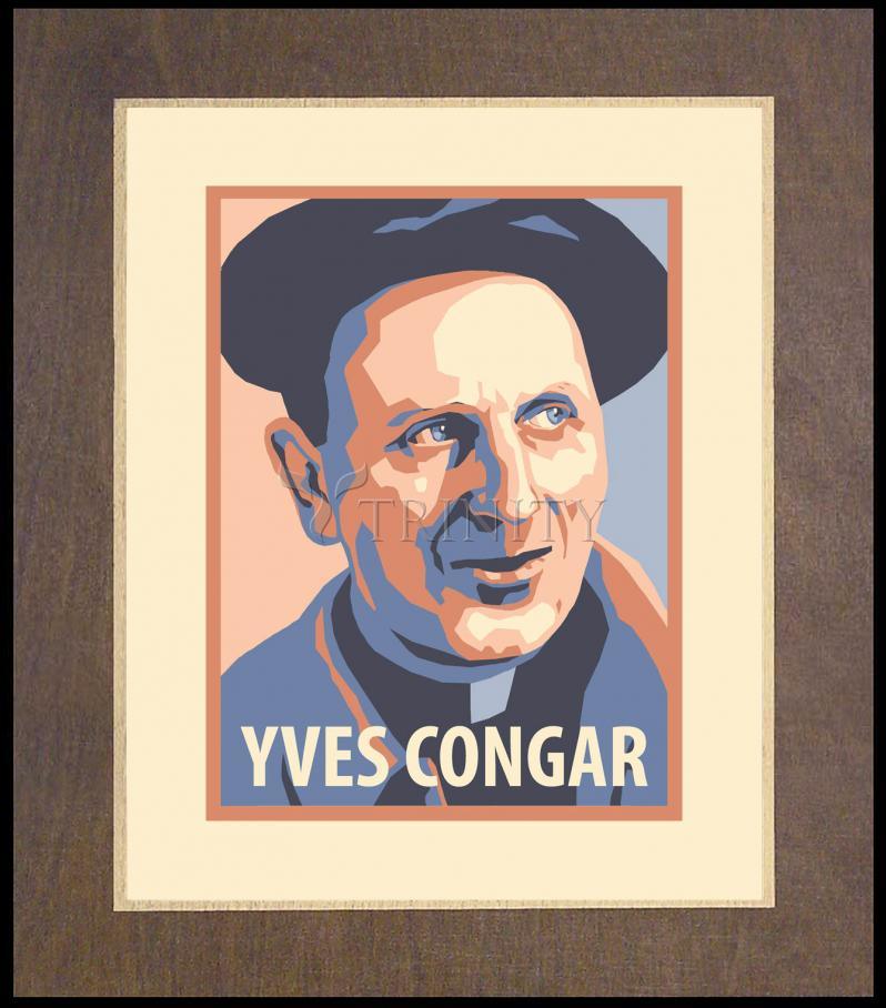 Yves Congar - Wood Plaque Premium