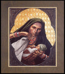 Wood Plaque Premium - St. Elizabeth, Mother of John the Baptizer by L. Glanzman