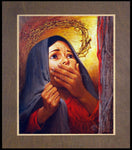 Wood Plaque Premium - Mary at the Cross by L. Glanzman