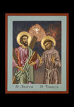Holy Card - Sts. Andrew and Francis of Assisi by L. Williams