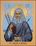 Wood Plaque - St. Angela Merici by L. Williams