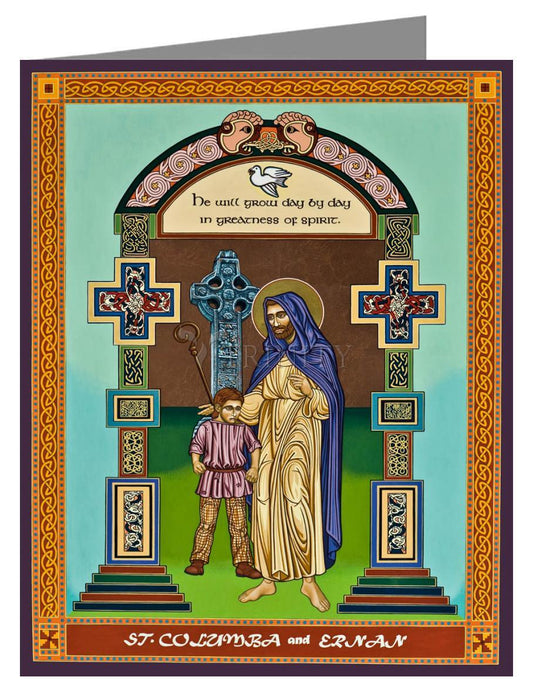 St. Columba and Ernan - Note Card Custom Text
