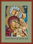 Wood Plaque - Christmas Holy Family by L. Williams