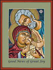 Wood Plaque - Christmas Holy Family by L. Williams