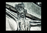 Holy Card - Crucifix, Coricancha Peru: 