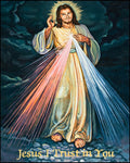 Wood Plaque - Divine Mercy by L. Williams
