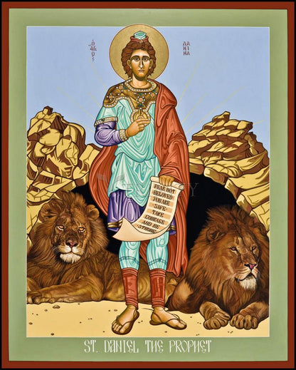 St. Daniel in the Lion's Den - Wood Plaque